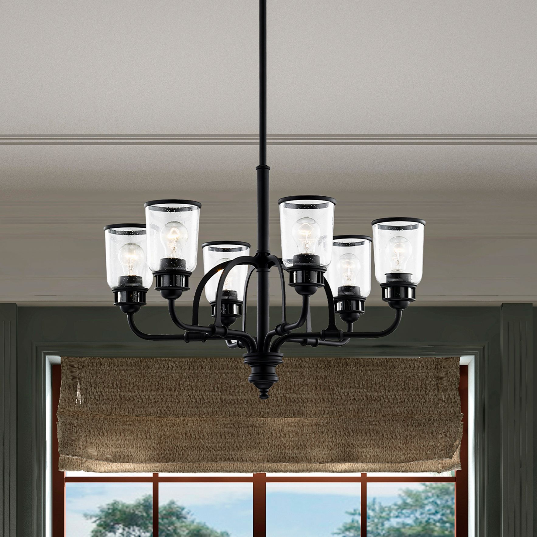 Lawrenceville 6 Light Black Chandelier