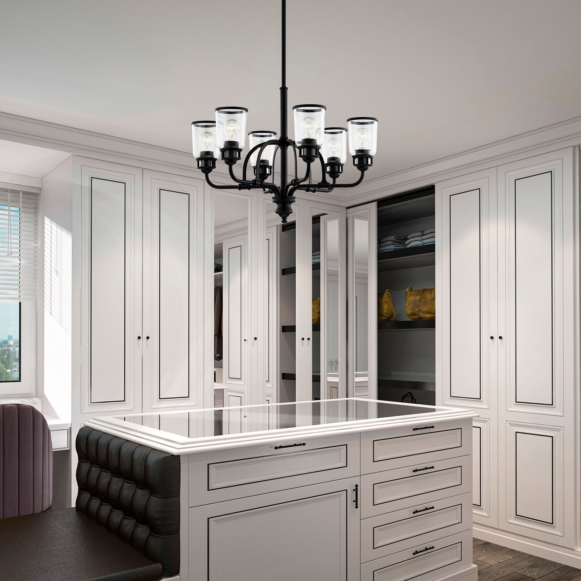 Lawrenceville 6 Light Black Chandelier