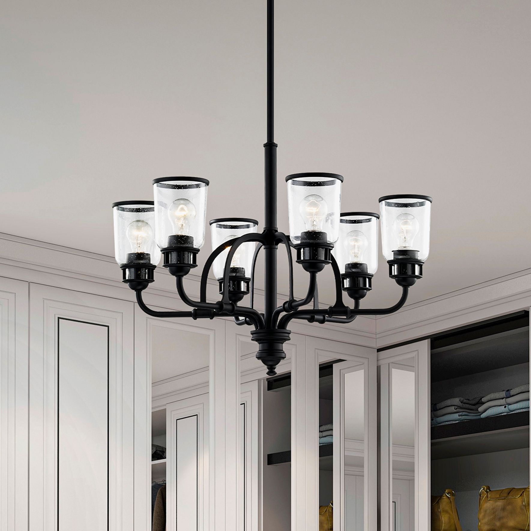 Lawrenceville 6 Light Black Chandelier