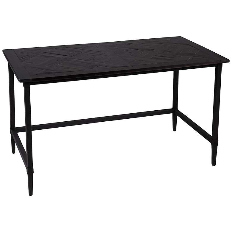 Image 2 Lawrenny 52 1/2 inch Wide Black Reclaimed Wood Computer Desk