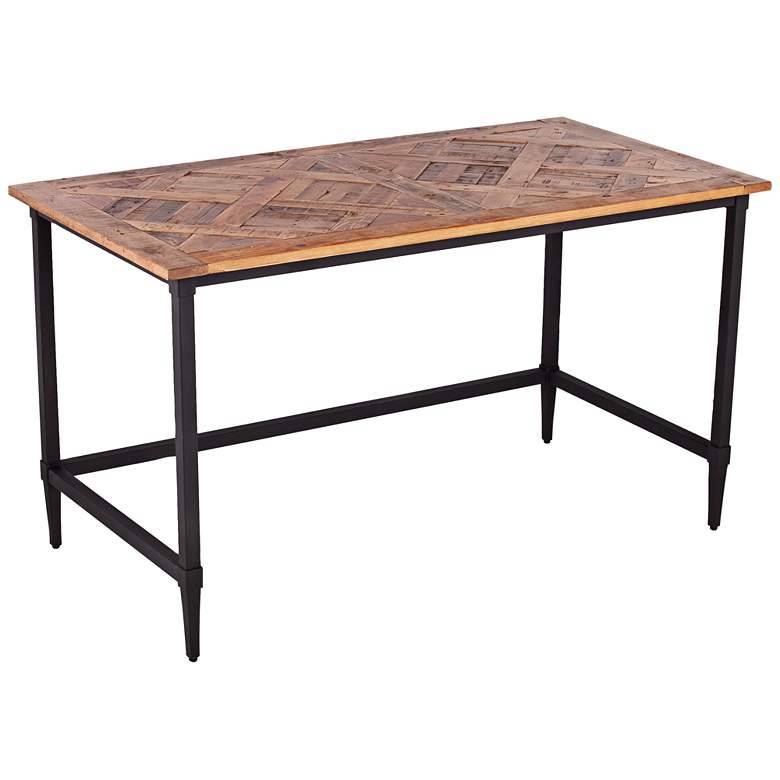 Image 2 Lawrenny 52 1/2 inch Wide Natural and Black Wood Writing Desk