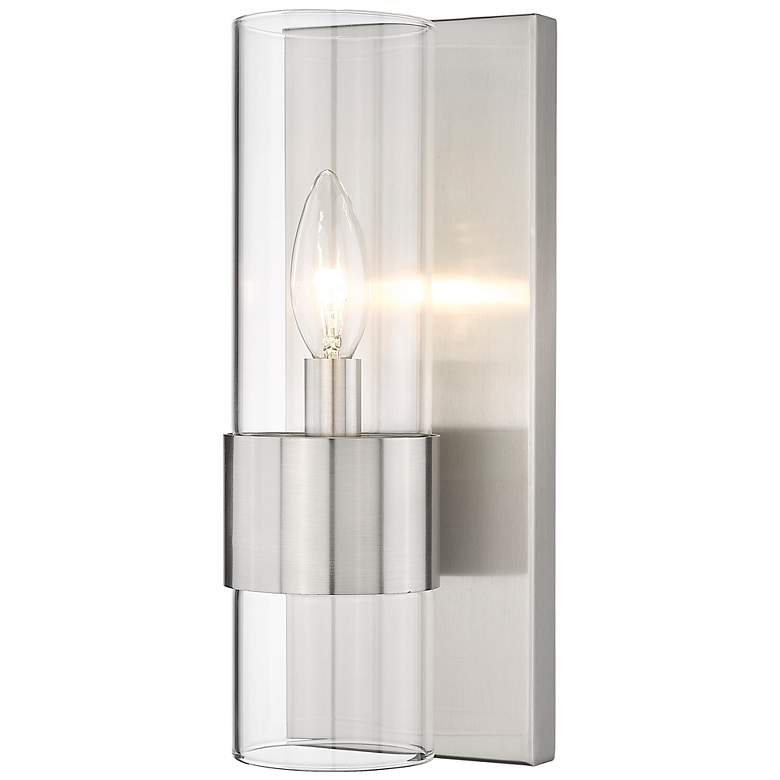 Image 2 Lawson 12" High Brushed Nickel Metal Wall Sconce