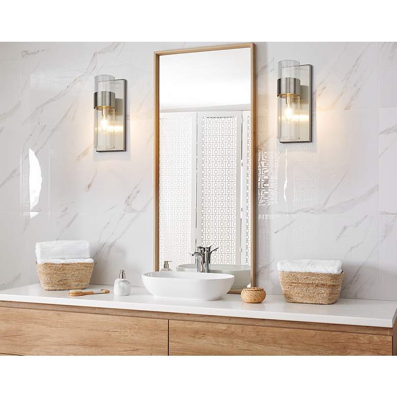 Image 4 Lawson 12" High Brushed Nickel Metal Wall Sconce more views