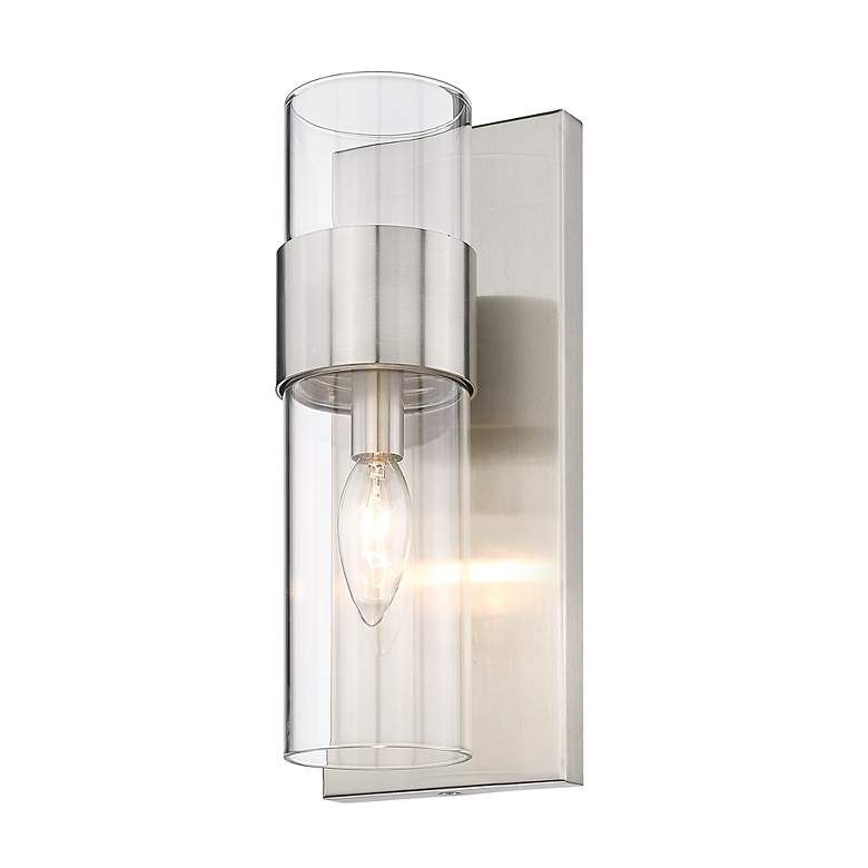 Image 6 Lawson 12" High Brushed Nickel Metal Wall Sconce more views