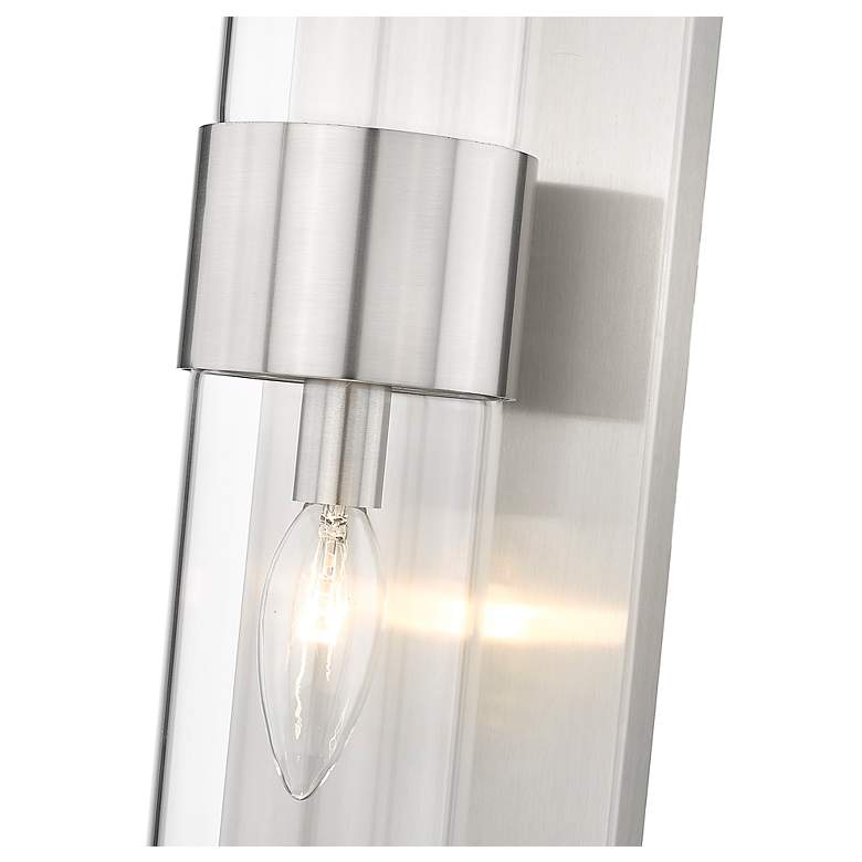 Image 7 Lawson 12" High Brushed Nickel Metal Wall Sconce more views