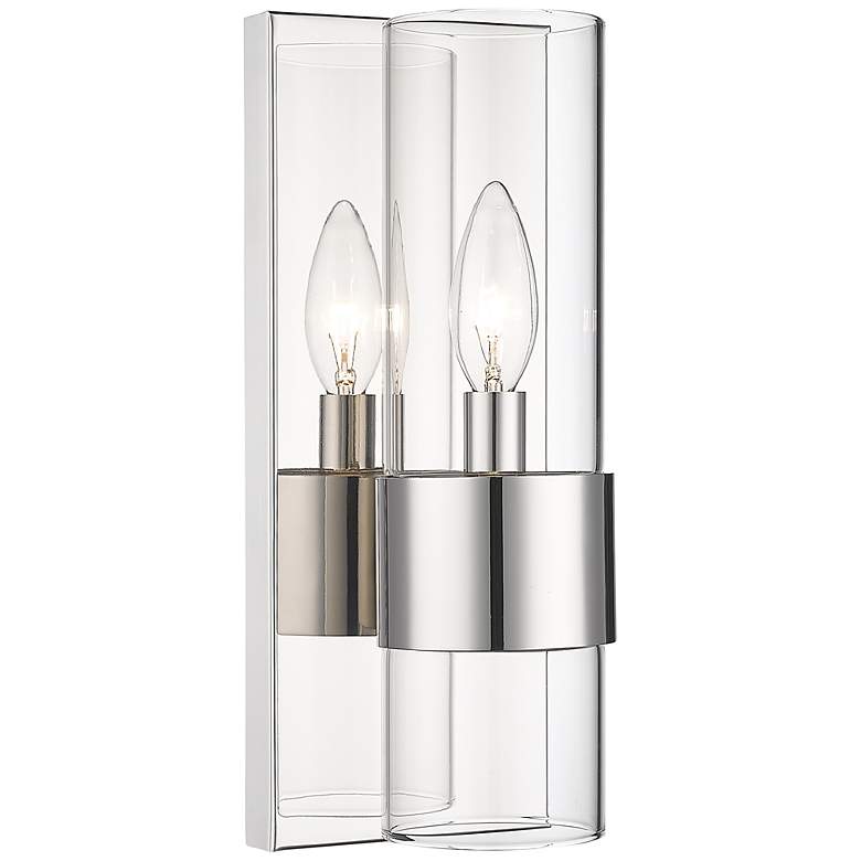 Image 2 Lawson 12" High Polished Nickel Metal Wall Sconce