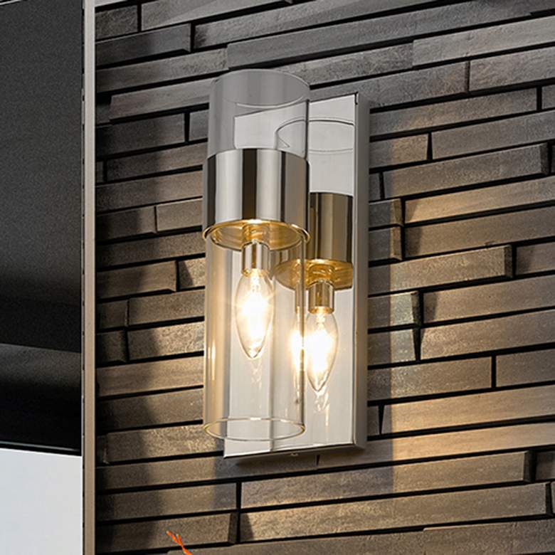 Image 1 Lawson 12" High Polished Nickel Metal Wall Sconce