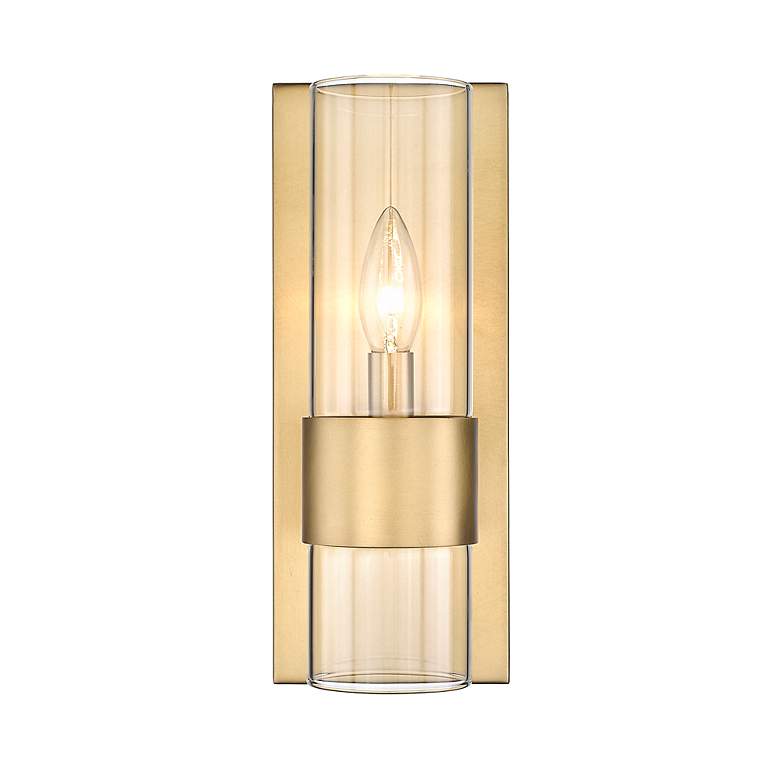 Image 5 Lawson 12" High Rubbed Brass Wall Sconce more views