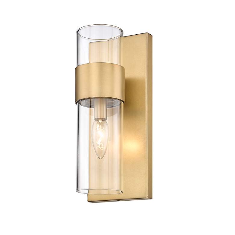 Image 6 Lawson 12" High Rubbed Brass Wall Sconce more views