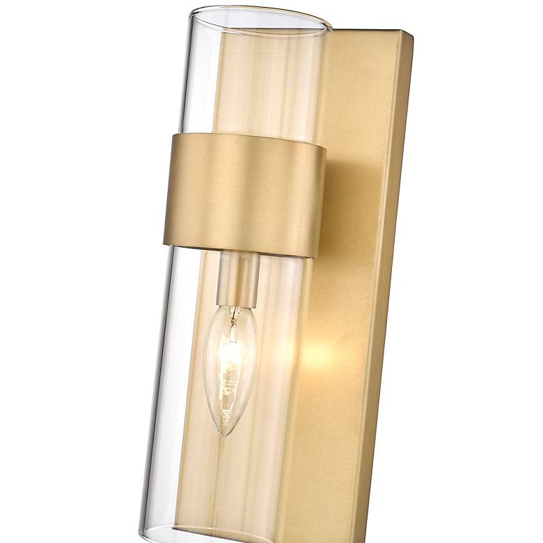 Image 7 Lawson 12" High Rubbed Brass Wall Sconce more views