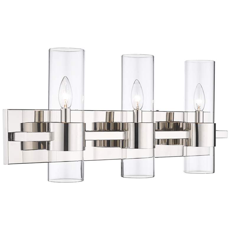 Image 1 Lawson 25" Wide Polished Nickel 3-Light Vanity Bath Light