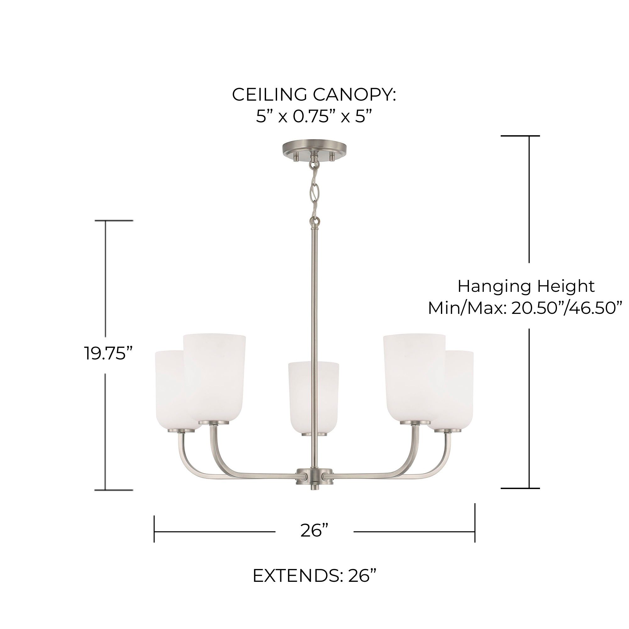Image 5 Lawson 26" Wide Brushed Nickel 5-Light Chandelier more views