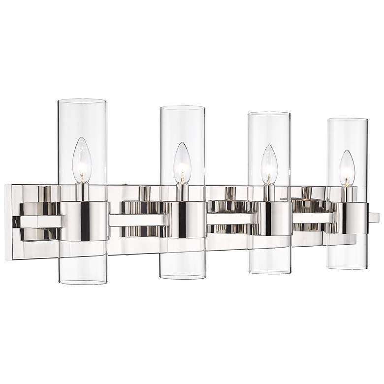 Image 1 Lawson 32" Wide Polished Nickel 4-Light Bath Light