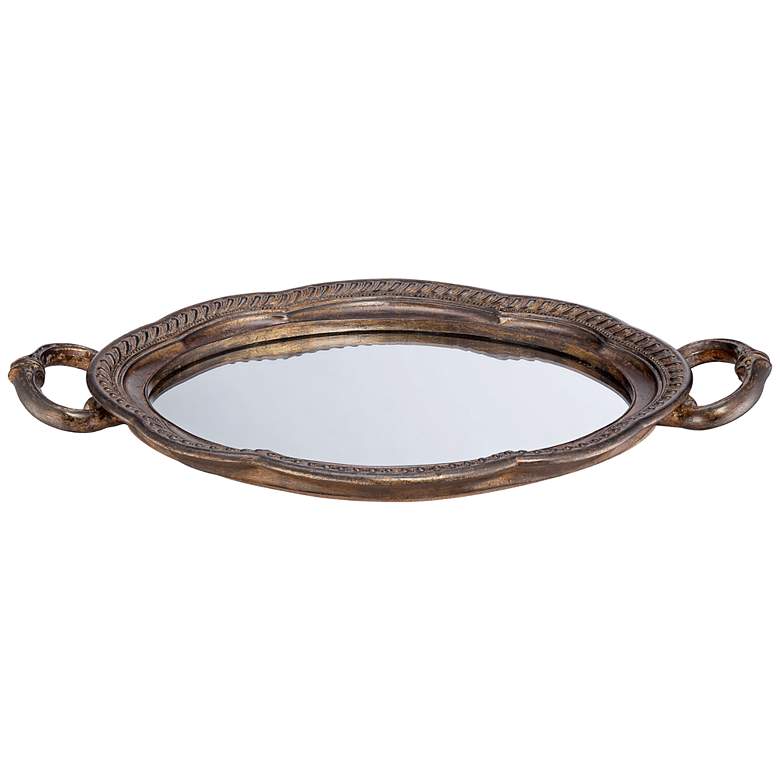 Image 1 Lawson Antique Gold Mirrored Tray