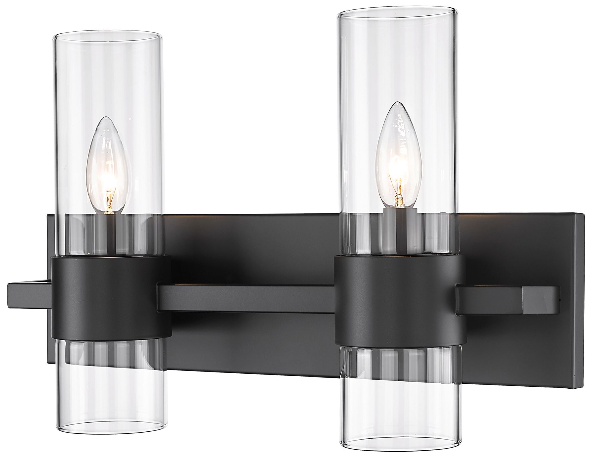 Lawson by Z-Lite Matte Black 17 inch 2 Light Vanity