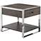 Lawson Reclaimed Dark Pine and Nickel 1-Drawer End Table