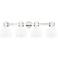 Lawton Bell 34"W 4 Light Nickel Wall Bath Light w/ Gloss White Shade