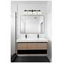 5_Lawton Sphere 34"W 4 Light Black Wall Bath Light w/ Gloss White Shade more views