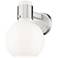Lawton Sphere 8.5"H Satin Nickel Wall Sconce w/ Gloss White Shade