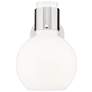 2_Lawton Sphere 8.5"H Satin Nickel Wall Sconce w/ Gloss White Shade more views