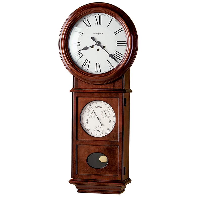 Image 1 Lawyer 36" High Weather Station Chiming Wall Clock