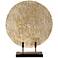 Layan 21" High Gold Rippled Art Glass Charger with Stand