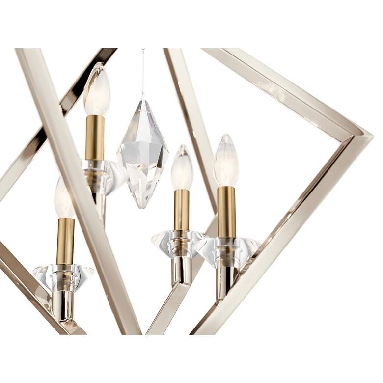 Image 3 Layan 24" Wide Polished Nickel and Bronze 4-Light Chandelier more views
