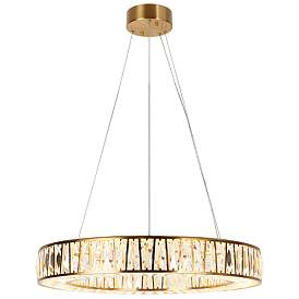 Image1 of Laycantonic 1-Light LED Crystal Ring Chandelier