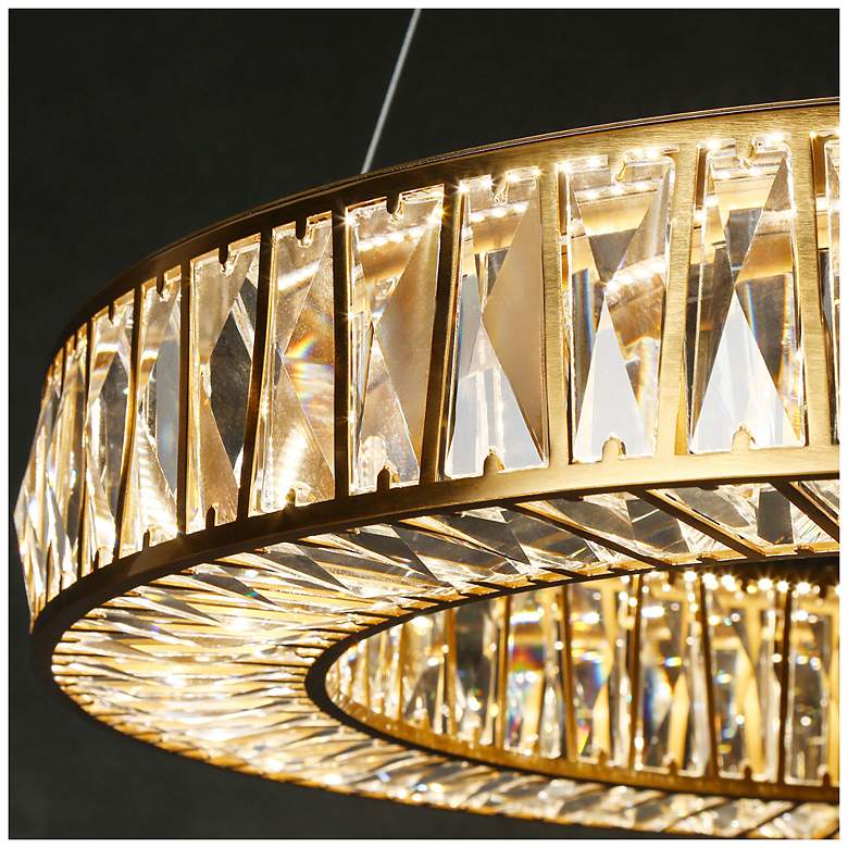 Image 5 Laycantonic 1-Light LED Crystal Ring Chandelier more views