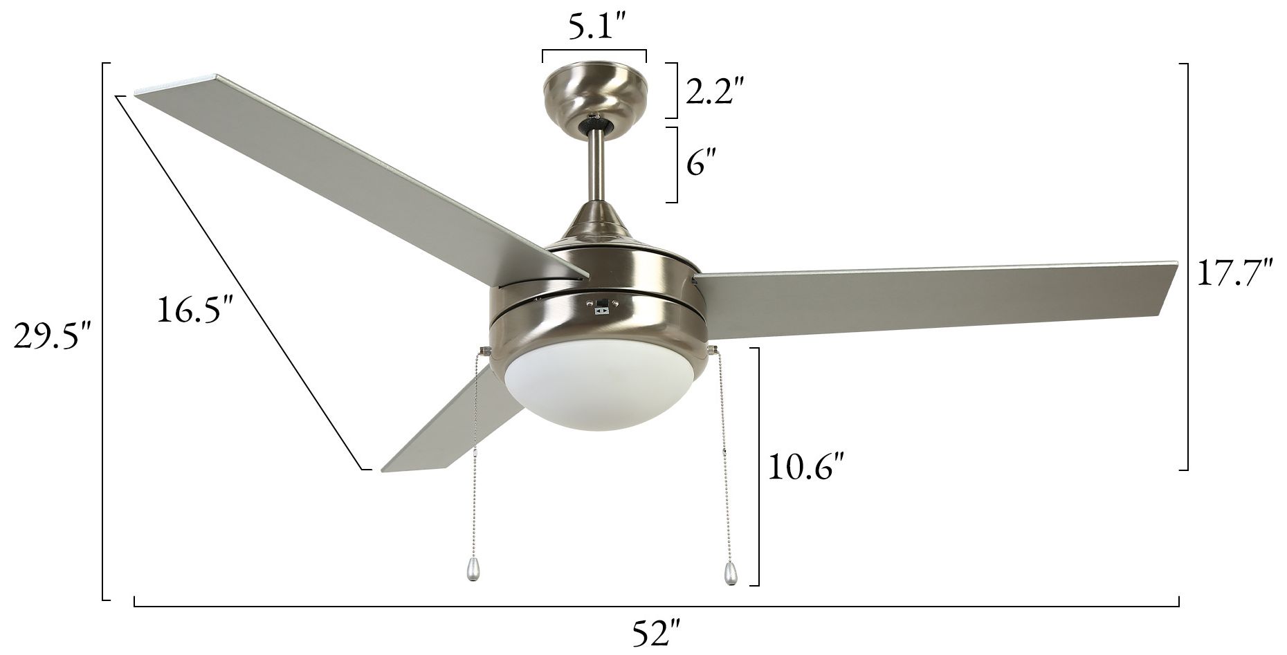 Image 2 Layera 52" Wide Brushed Nickel LED Ceiling Fan more views