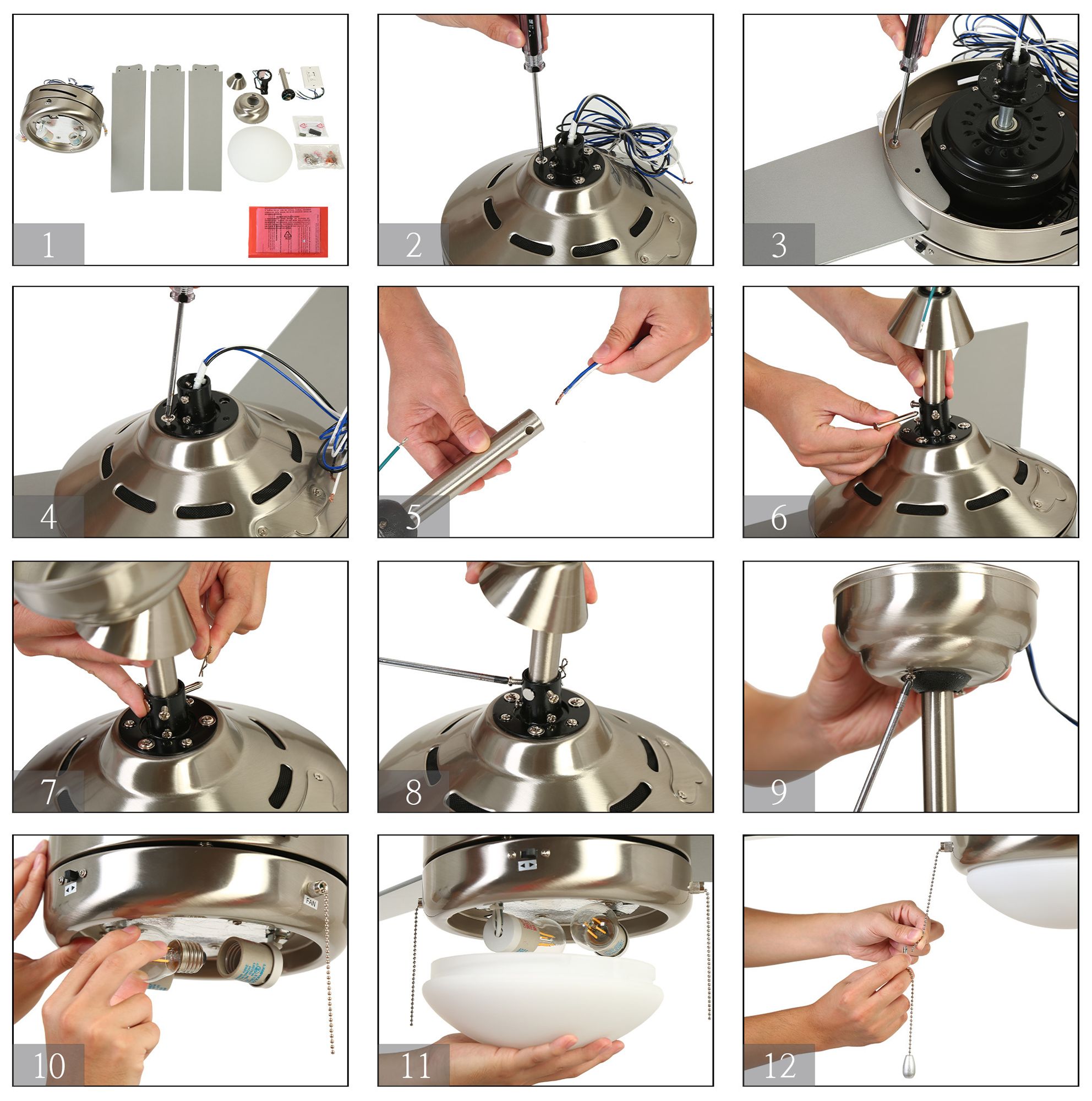 Layera 52" Wide Brushed Nickel LED Ceiling Fan