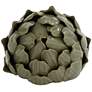 7_Layered 5" Wide Matte Green Decorative Artichoke Sculpture more views