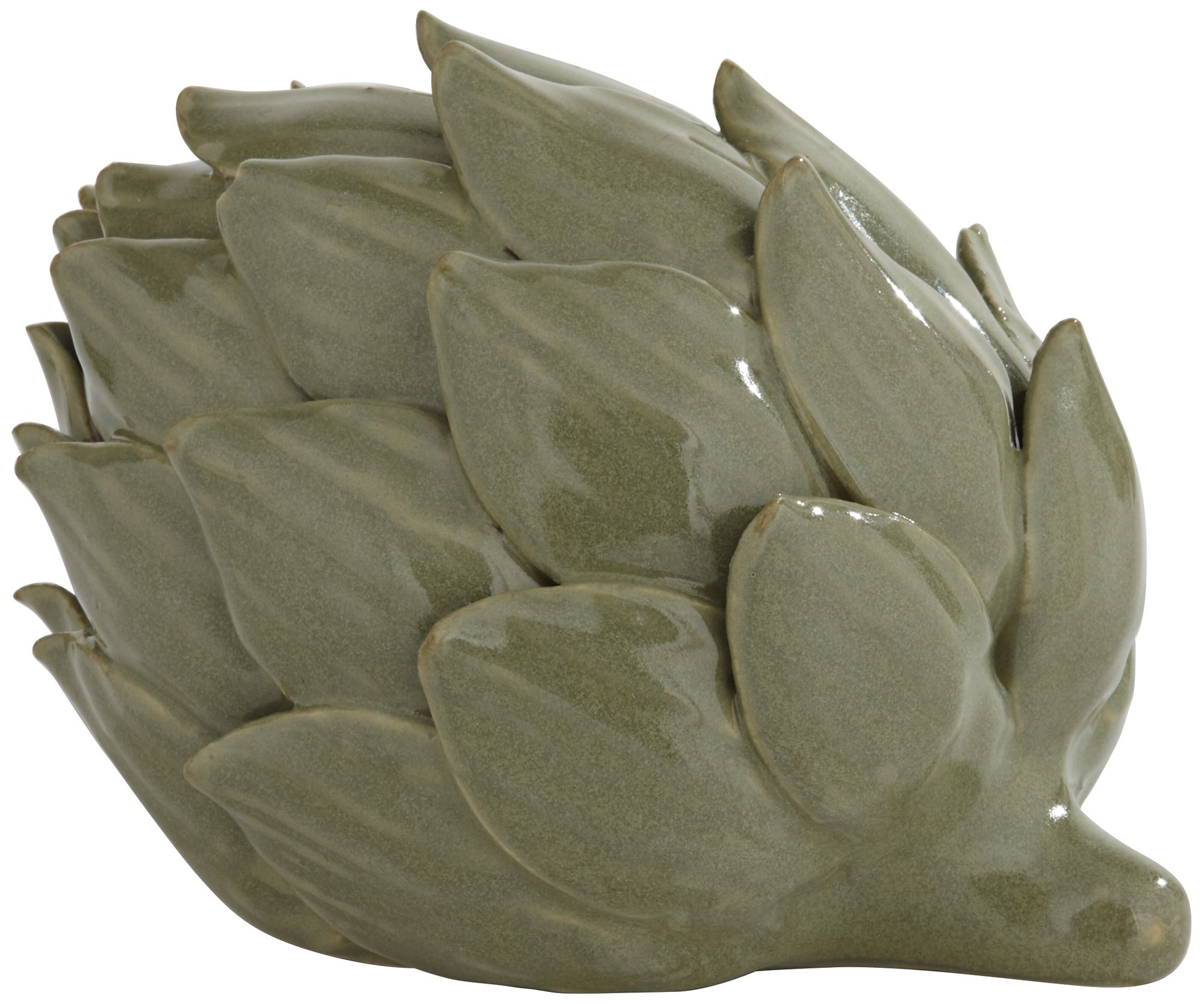 Image 7 Layered 5"W Matte Green Decorative Artichoke Sculptures Set of 2 more views