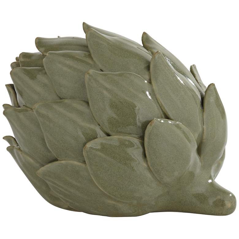 Image 7 Layered 5"W Matte Green Decorative Artichoke Sculptures Set of 2 more views