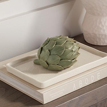 Layered 5" Wide Matte Green Decorative Artichoke Sculpture