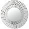 Layered Circles Sun Strip 31" Round Glass Wall Mirror