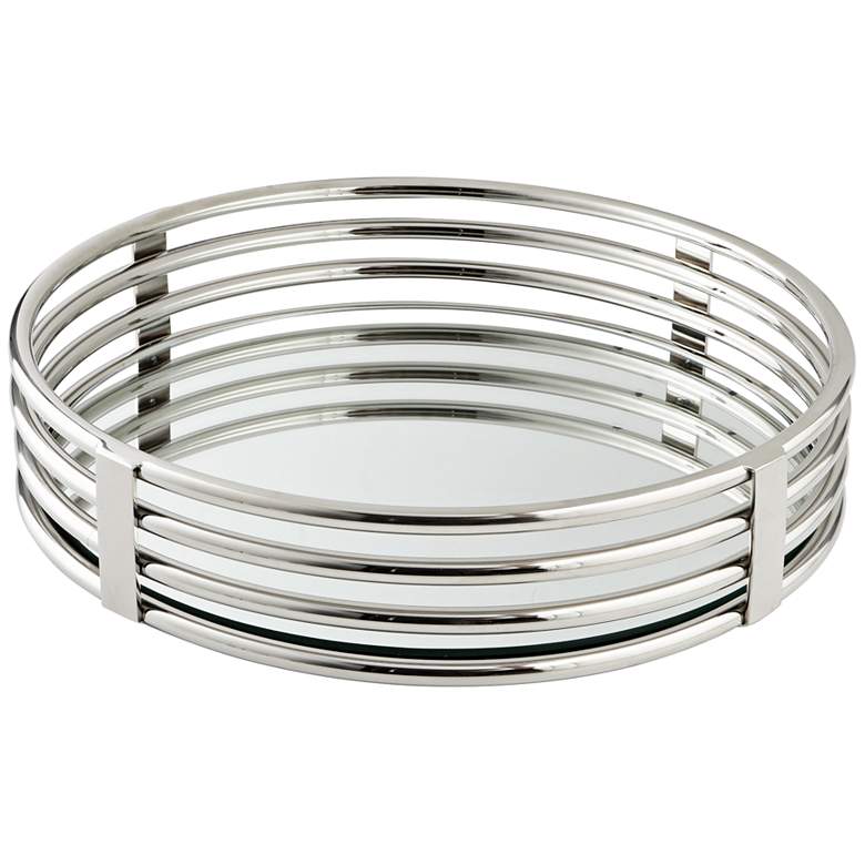 Image 1 Layers of Meaning 17 1/4" Wide Modern Mirrored Round Tray