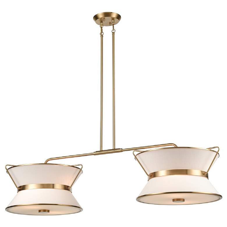 Image 1 Layla 10" Wide Brushed Brass Island Light