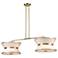 Layla 10" Wide Brushed Brass Island Light