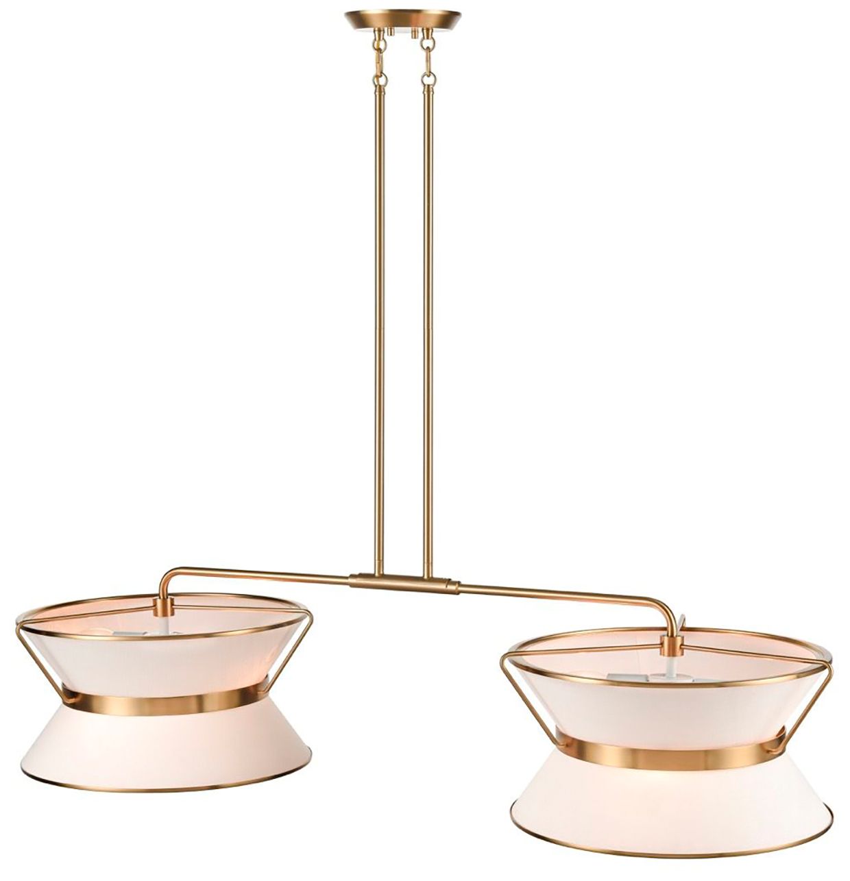 Image 2 Layla 10" Wide Brushed Brass Island Light more views