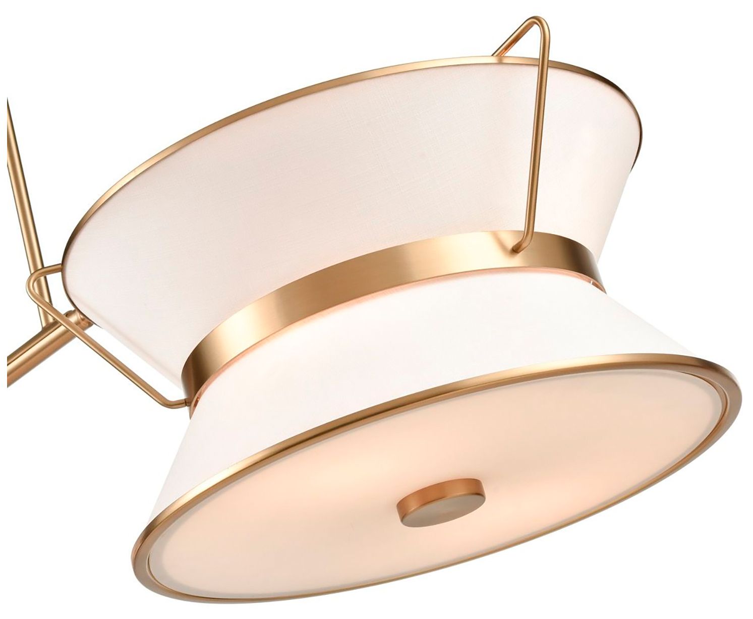 Image 3 Layla 10" Wide Brushed Brass Island Light more views