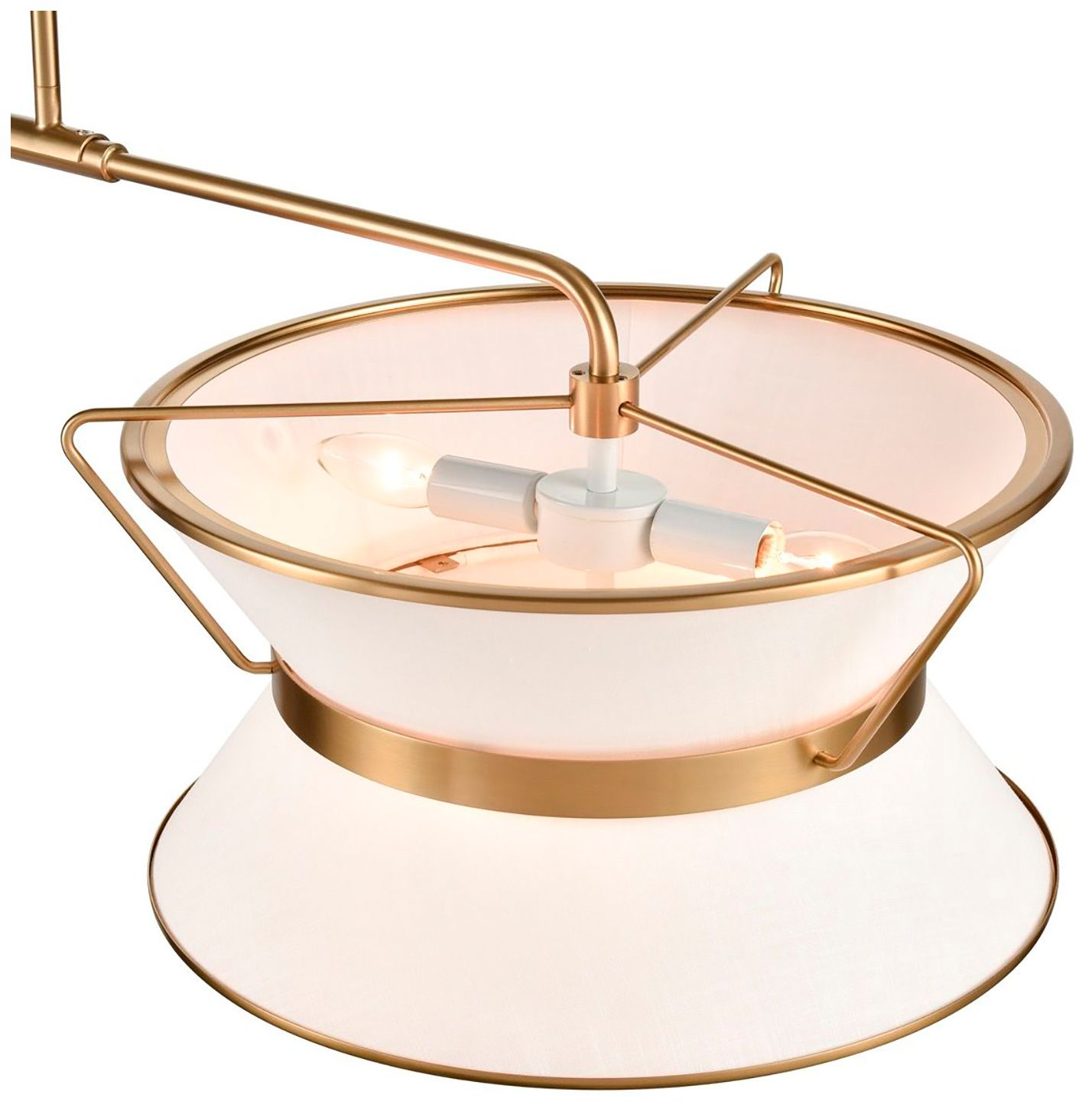 Image 4 Layla 10" Wide Brushed Brass Island Light more views