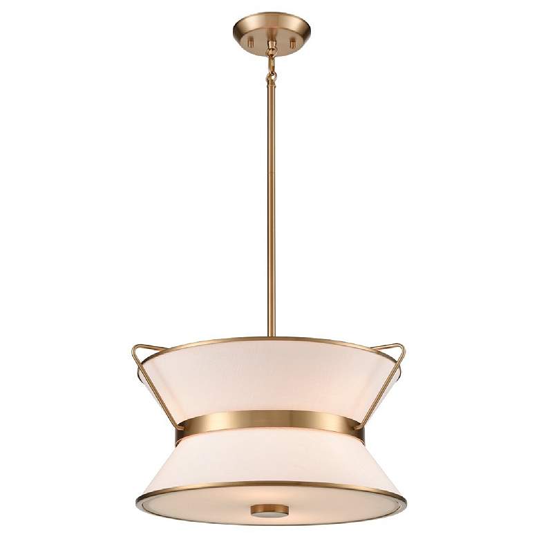 Image 1 Layla 13.5" Wide Brushed Brass Chandelier