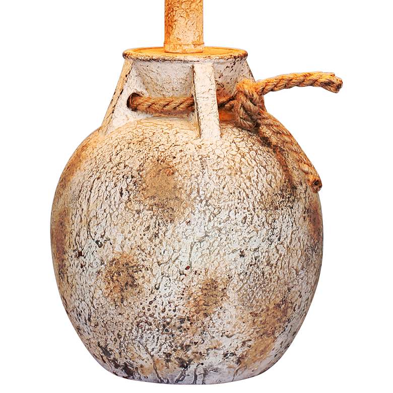 Image 2 Layla 22" Rustic Antique White Jug Accent Table Lamp more views