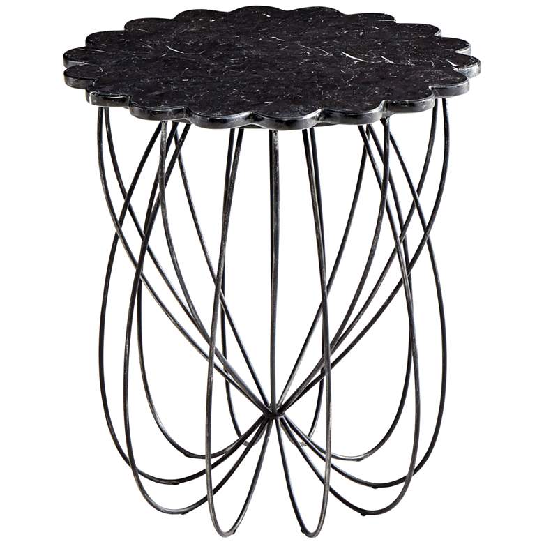 Image 1 Layla 25 1/2 inch Wide Wire Base Flower Accent Table
