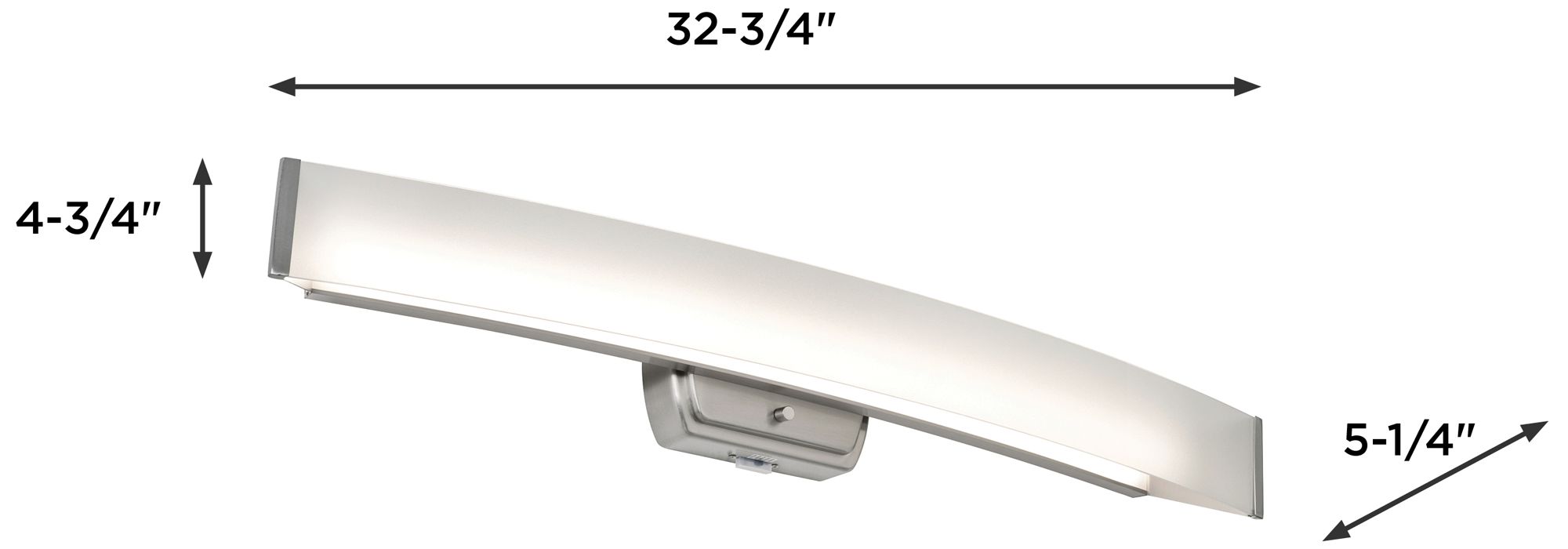 Layla 32.5" Wide Brushed Nickel LED Vanity Light