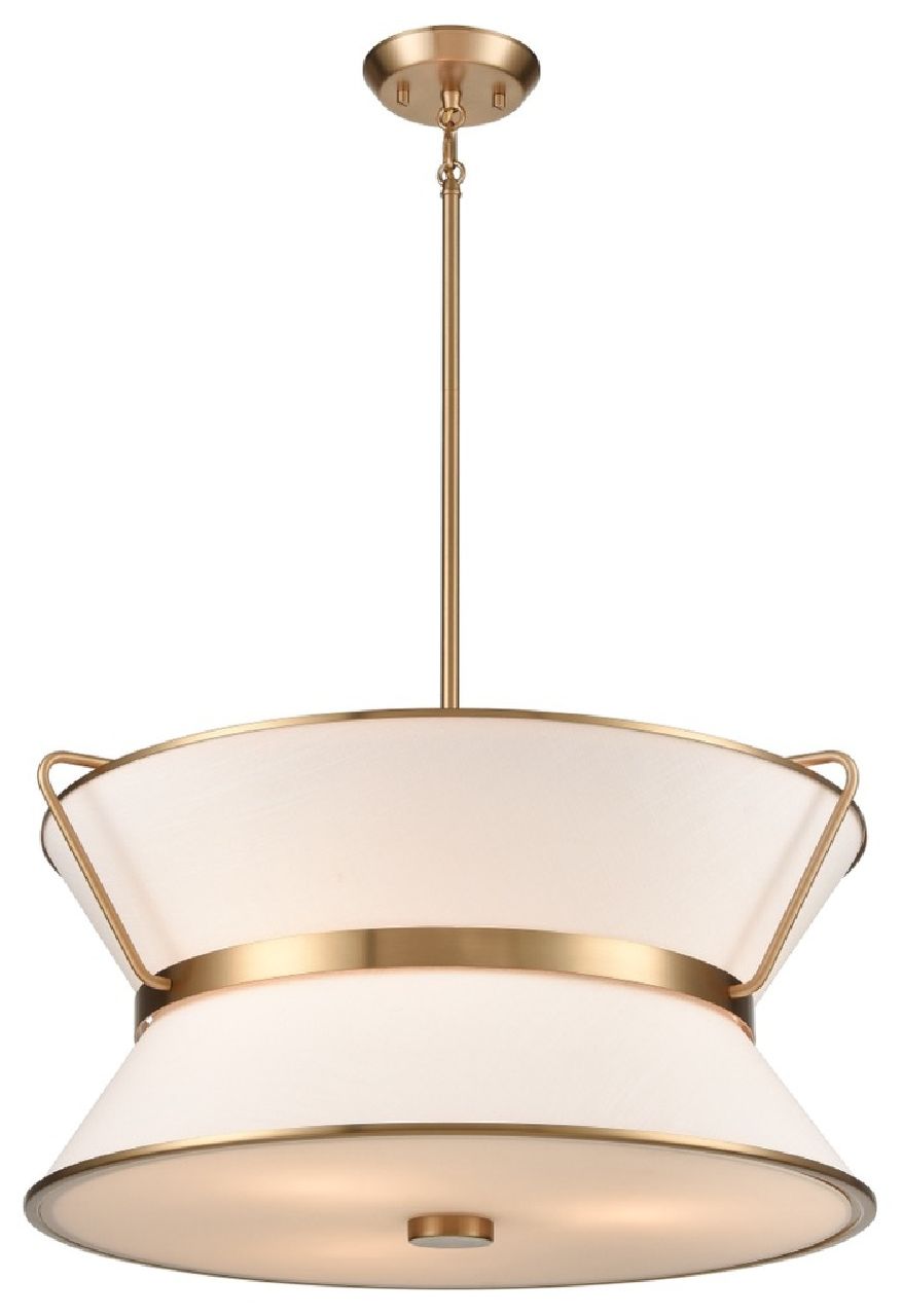 Layla 9" Wide Brushed Brass Chandelier
