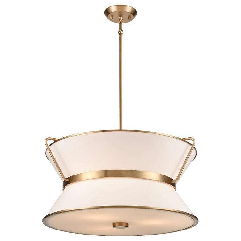 Image 1 Layla 9" Wide Brushed Brass Chandelier