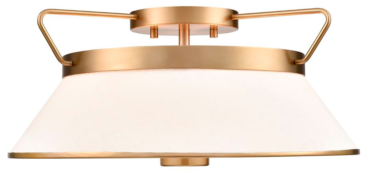 Image 2 Layla 9" Wide Brushed Brass Semi-Flush Mount more views