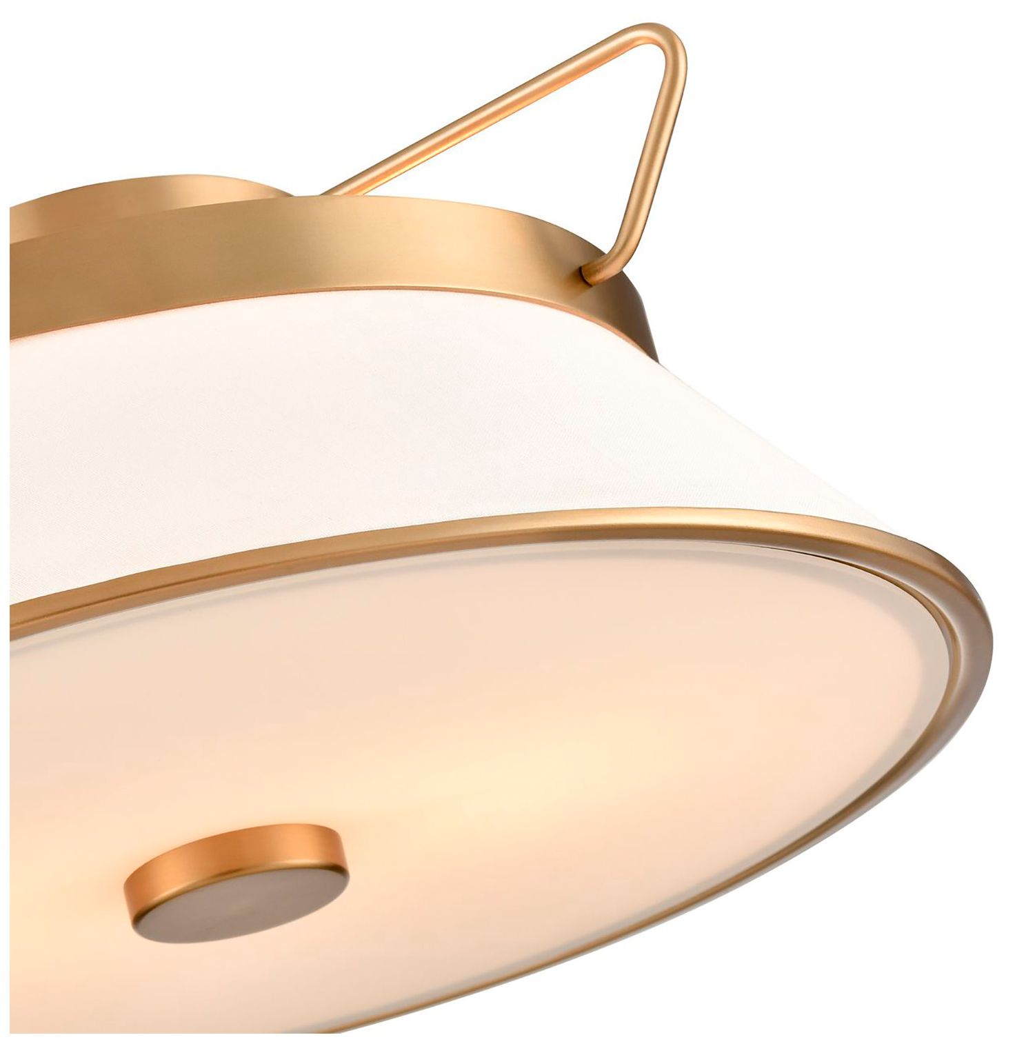 Image 4 Layla 9" Wide Brushed Brass Semi-Flush Mount more views